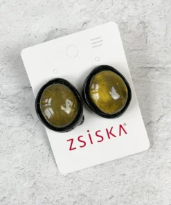 Zsiska Zsiska Glam Clip On Earrings, Green
