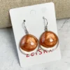Zsiska Luxus Small Round Wire Drop Earrings, Copper Zsiska