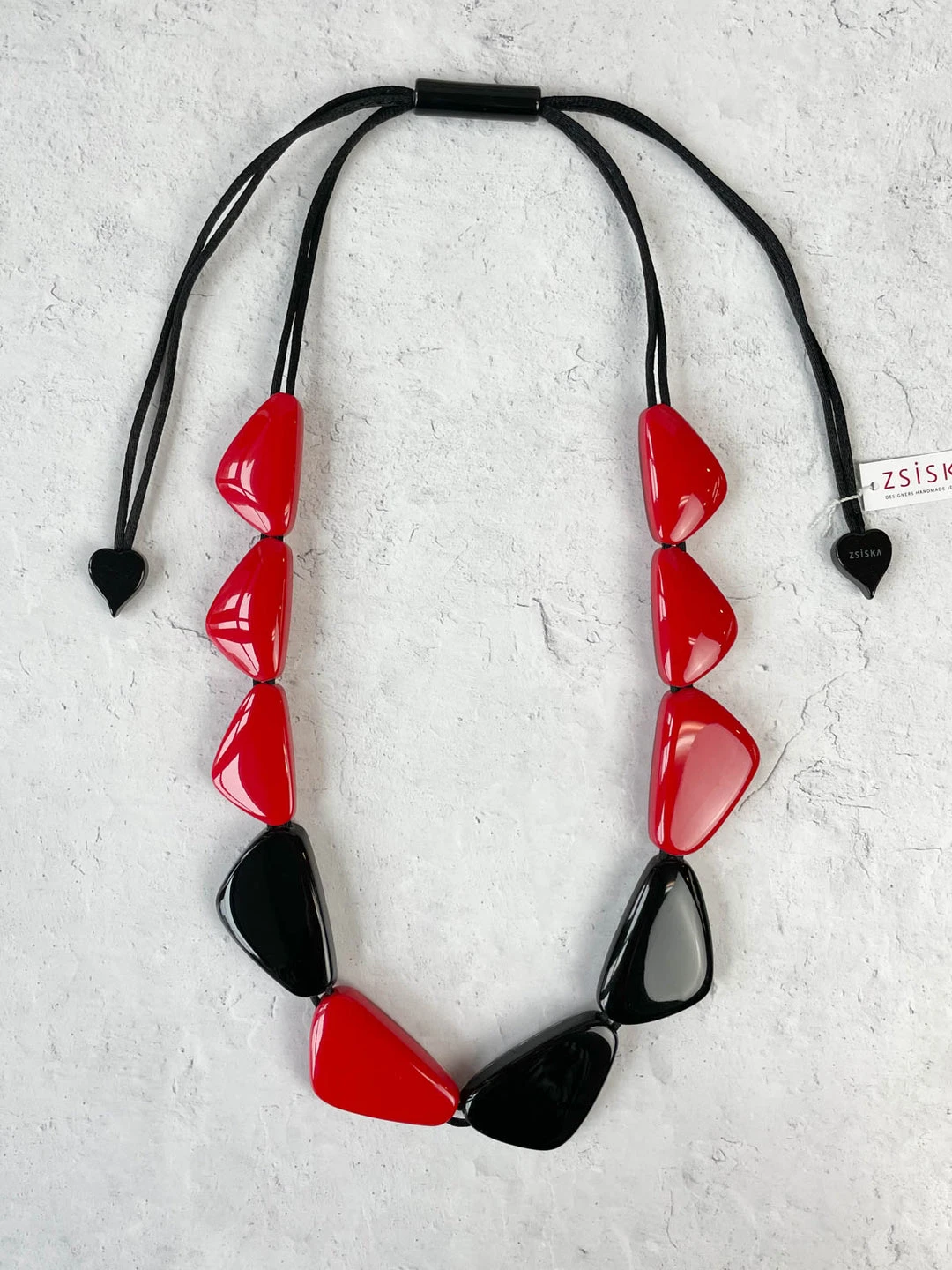 Zsiska Olivia 10 Bead Adjustable Necklace, Red 5 Zsiska Olivia 10 Bead Adjustable Necklace, Red