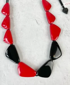 Zsiska Olivia 10 Bead Adjustable Necklace, Red 9 Zsiska Olivia 10 Bead Adjustable Necklace, Red