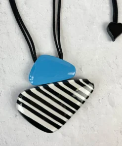 Zsiska Olivia 2 Bead Pendant Necklace, Blue