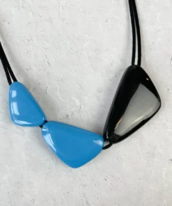 Zsiska Olivia 3 Bead Adjustable Necklace, Blue Zsiska