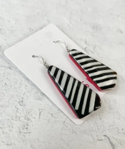 Zsiska Zsiska Olivia Wire Drop Earrings, Red