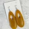 Zsiska Organic Cut Out Teardrop Wire Earrings, Mustard Zsiska 2 Zsiska Organic Cut Out Teardrop Wire Earrings, Mustard Zsiska