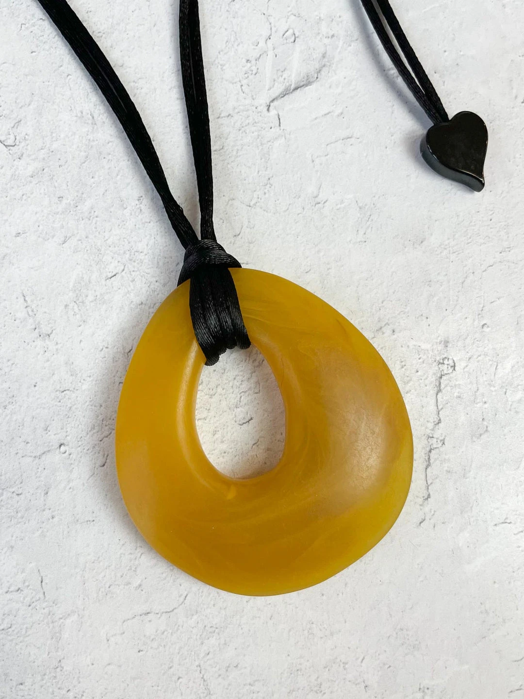 Zsiska Organic Round Oval Pendant Necklace, Mustard Zsiska 4 Zsiska Organic Round Oval Pendant Necklace, Mustard Zsiska