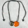 Zsiska Playa 2 Bead Adjustable Necklace, Orange Zsiska 1 Zsiska Playa 2 Bead Adjustable Necklace, Orange Zsiska