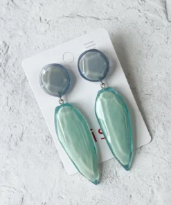 Zsiska Zsiska Playa Drop Post Earrings, Aqua/Blue