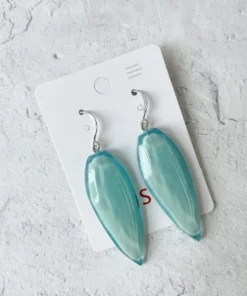 Zsiska Playa Wire Drop Earrings, Aqua