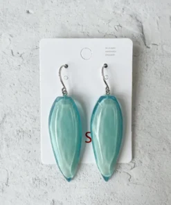 Zsiska Playa Wire Drop Earrings, Aqua