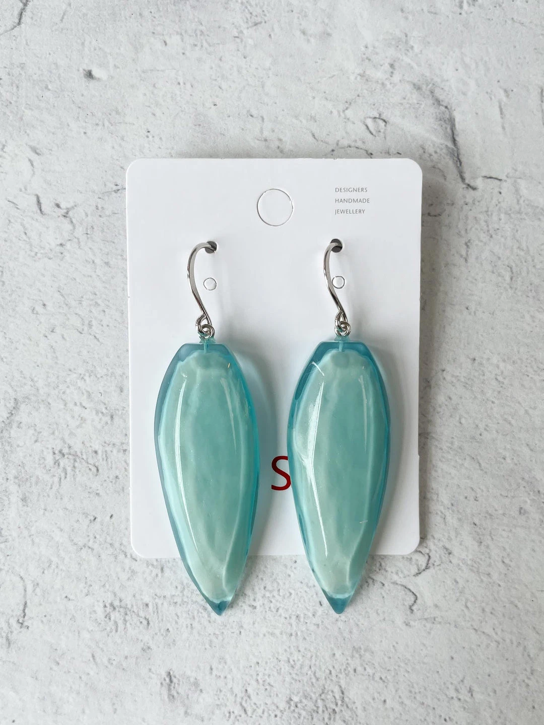 Zsiska Playa Wire Drop Earrings, Aqua 4 Zsiska Playa Wire Drop Earrings, Aqua