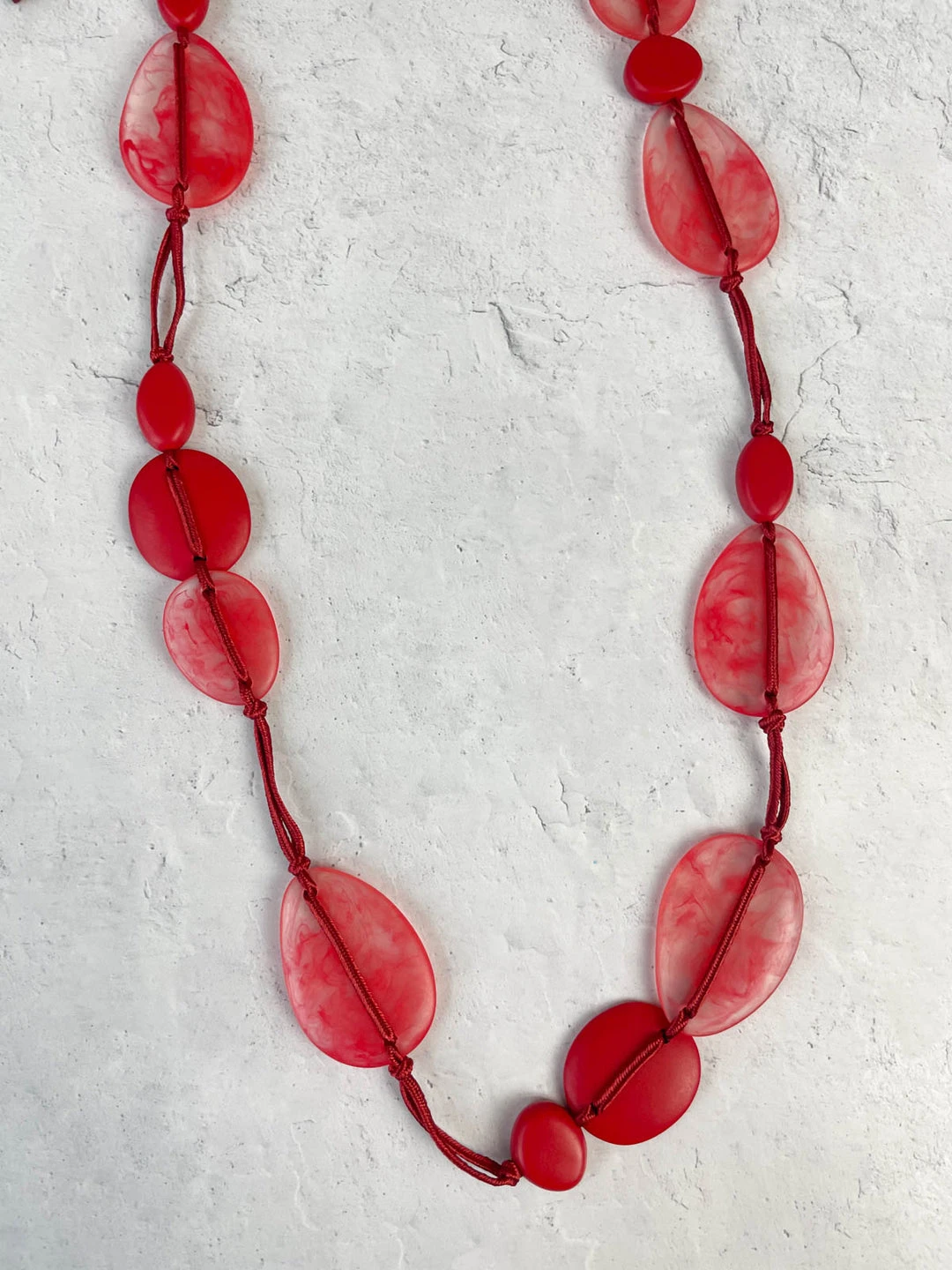 Zsiska Sabaai 14 Bead Necklace, Red 4 Zsiska Sabaai 14 Bead Necklace, Red