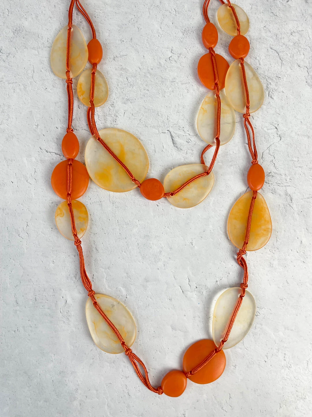 Zsiska Sabaai 2 Strand 23 Bead Necklace, Orange Zsiska 4 Zsiska Sabaai 2 Strand 23 Bead Necklace, Orange Zsiska