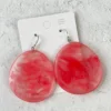 Zsiska Sabaai Large Wire Drop Earrings, Red