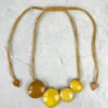 Zsiska Sophia 4 Bead Bib Necklace, Yellow 2 Zsiska Sophia 4 Bead Bib Necklace, Yellow
