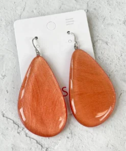 Zsiska Sophia Large Wire Drop Earrings, Red