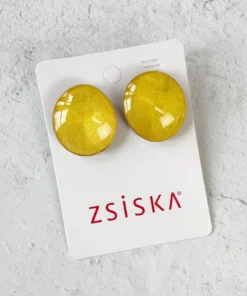 Zsiska Sophia Stud Post Earrings, Yellow Zsiska