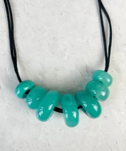 Zsiska Whimsical 7 Bead Necklace, Turquoise