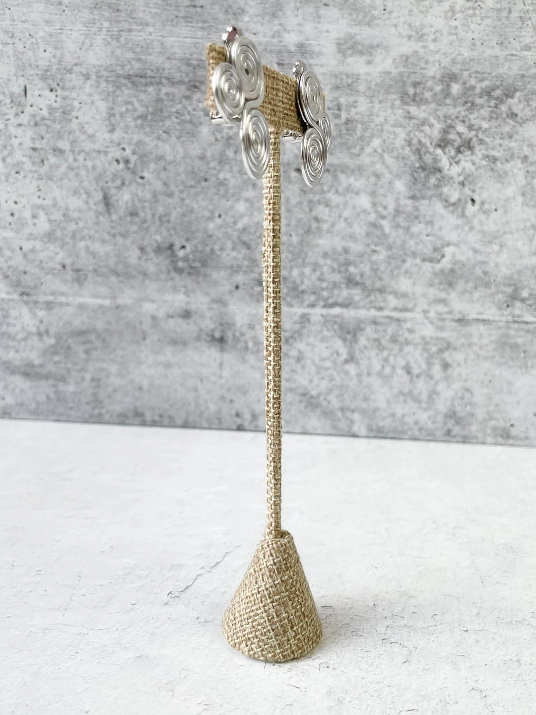 OC Jewelry Swirls Clip On Earrings, Silver